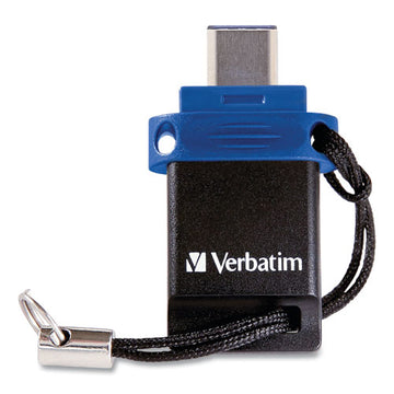 Verbatim® Store ‘n' Go Dual Usb 3.0 Flash Drive For Usb-c Devices, 32 Gb, Blue freeshipping - TVN Wholesale